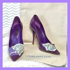 Louis Vuitton After Dark Riviera Violet Patent Leather Pumps